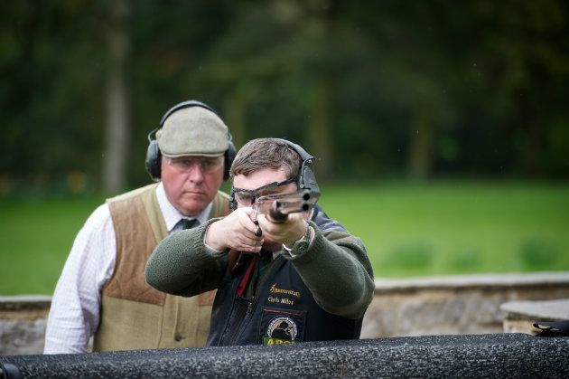 shooting clay pigeons