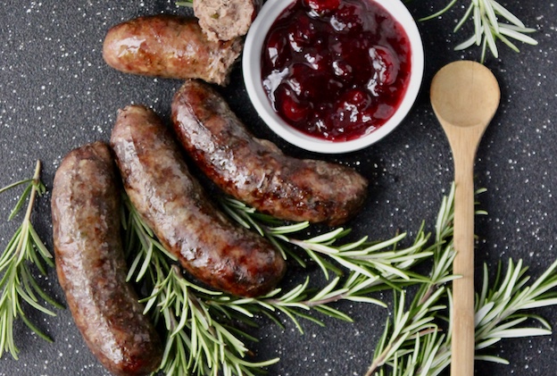 Venison sausages