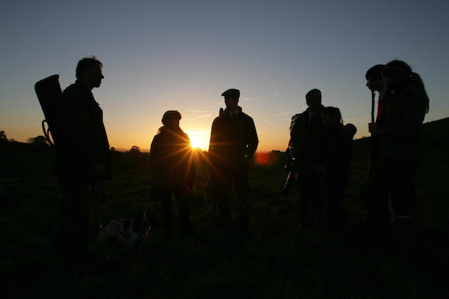 shooters at sunset