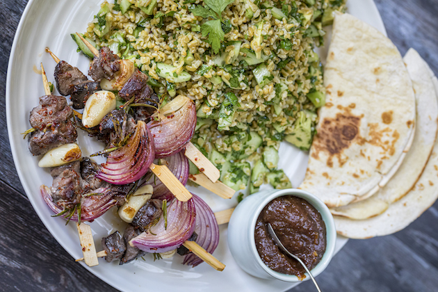 grilled venison on skewers recipe