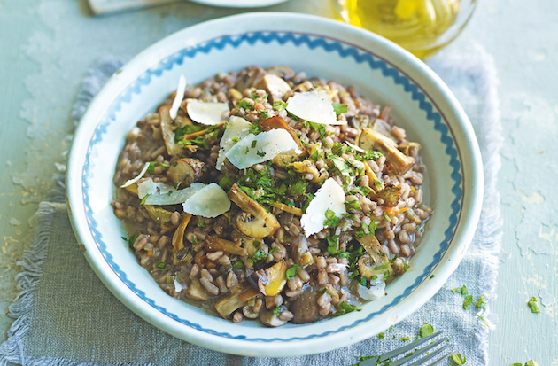 pheasant with pearl barley risotto