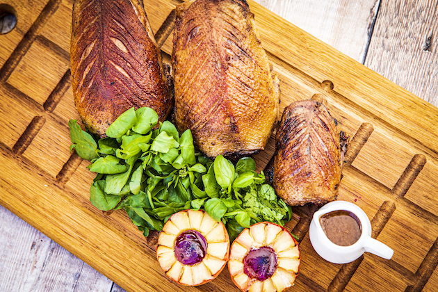 Duck with redcurrant jelly