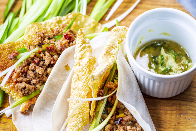 Moo Shu Wild Boar Wraps.