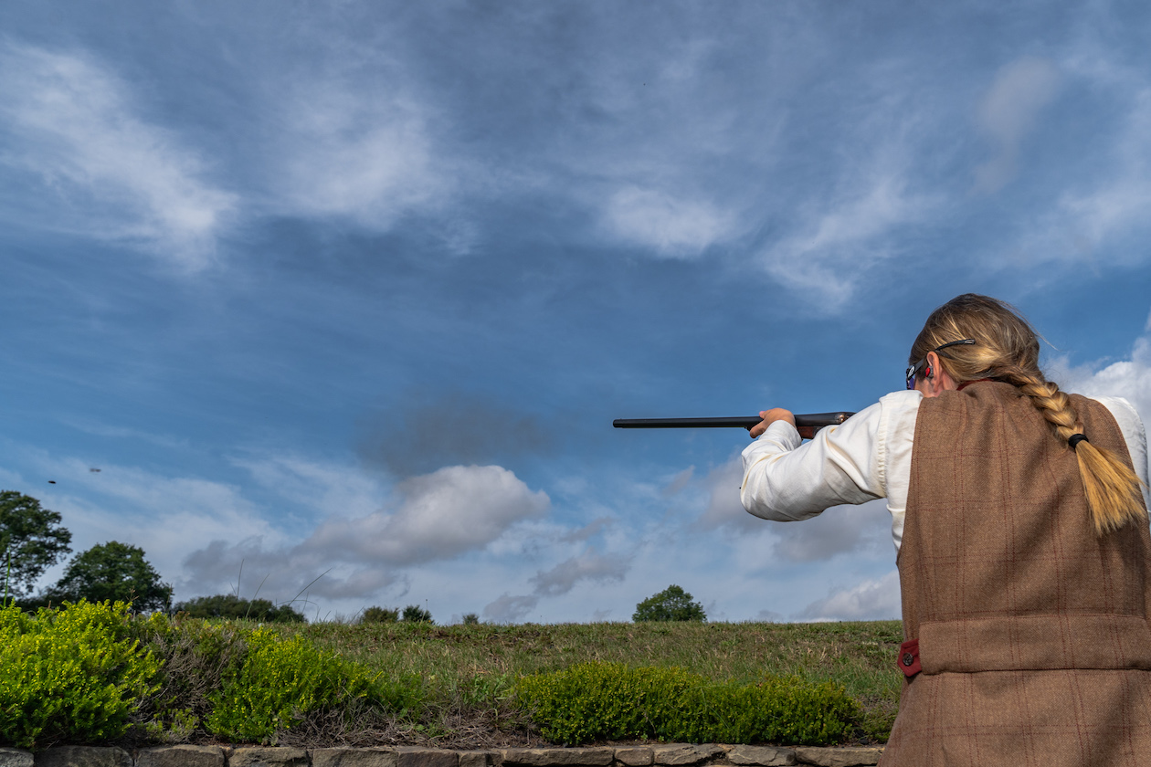 female clay shooting