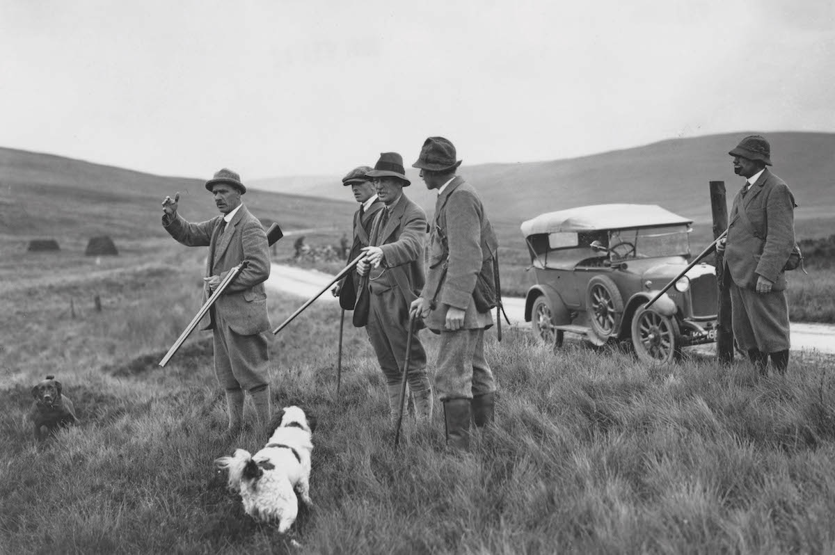 Edwardian shooting scene