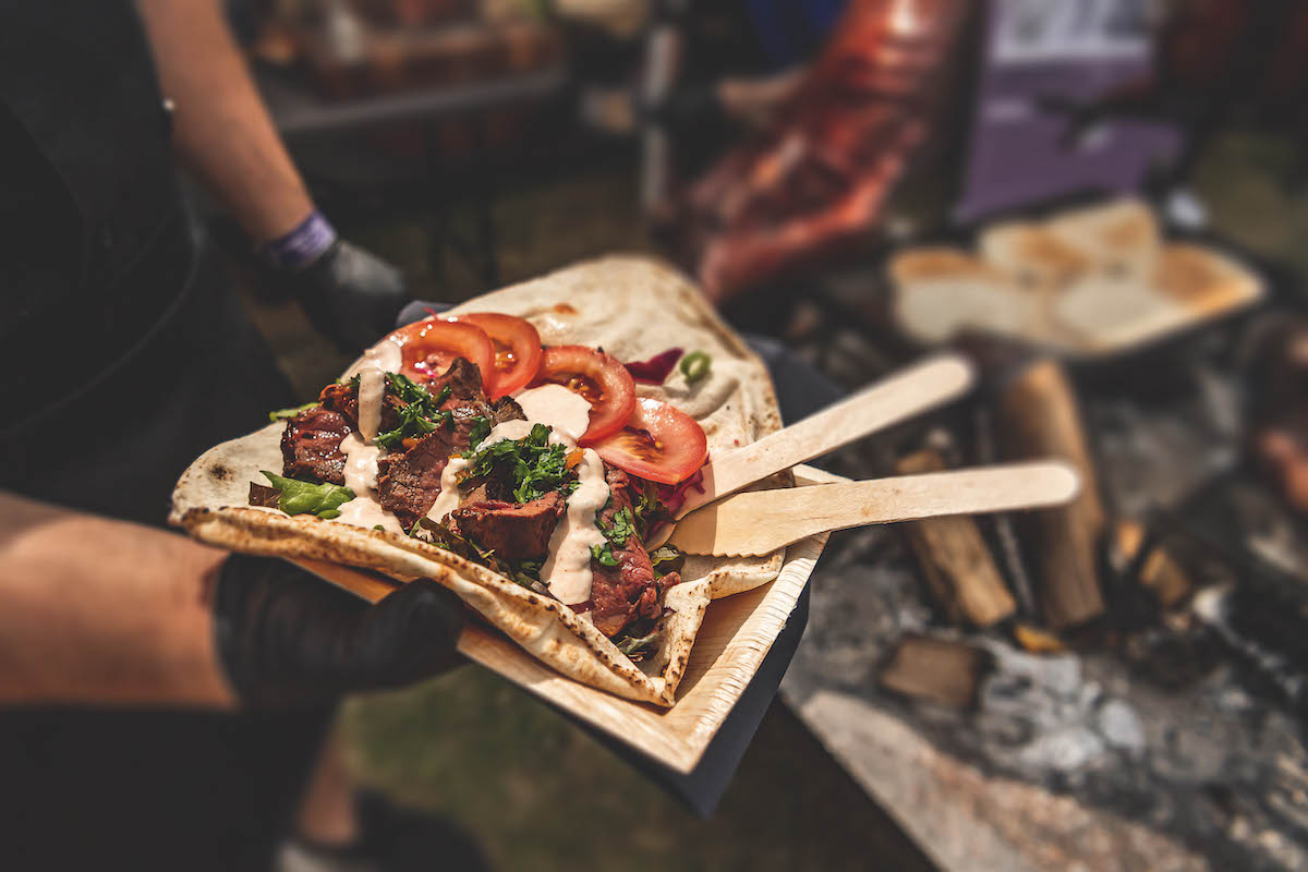 barecued venison flatbreads